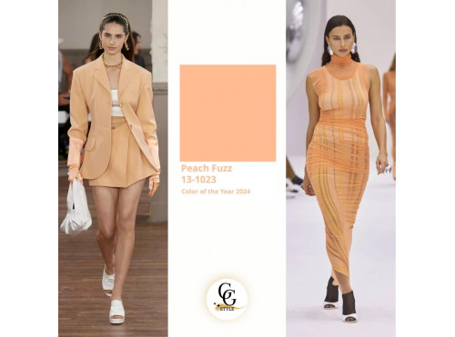 Trendy 2024: PANTONE 13-1023 Peach Fuzz - Kolor Roku w Modzie Damskiej
